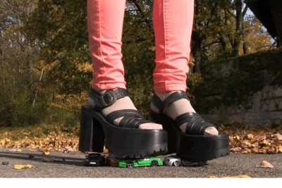 Platform Sandals On Toy Cars 1